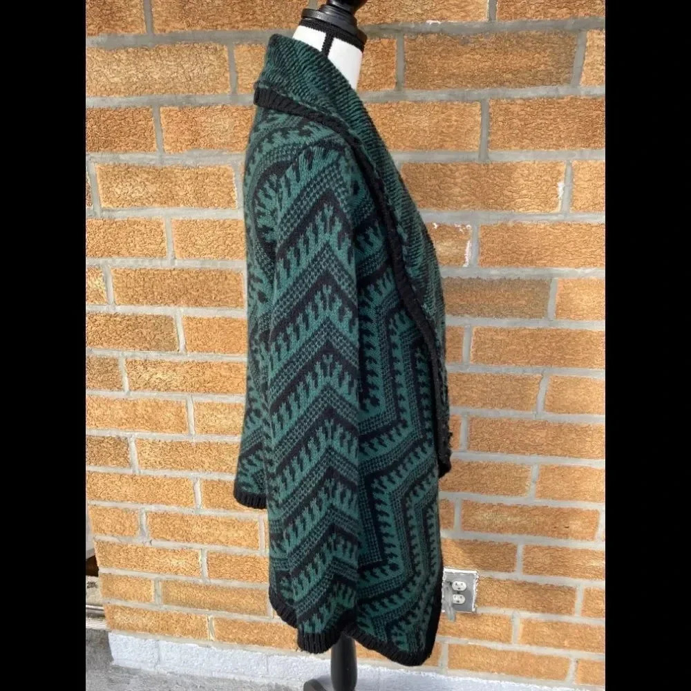torn by ronny kobo drape open cardigan lambswool L - Picture 4 of 8